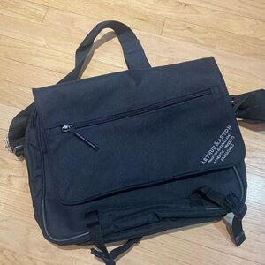 Arthur & Aston Nylon Bag Black Messenger Laptop Cross Body Weekend New NWOT